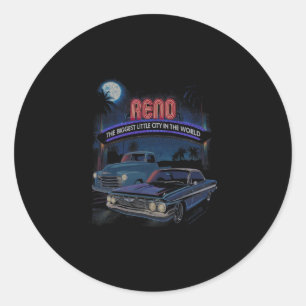 Adesivo Redondo Show de Carros Antigos Reno Nevada Caminhão Americ
