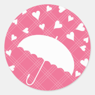 Adesivo Redondo Showered with Love- Bridal Shower Sticker