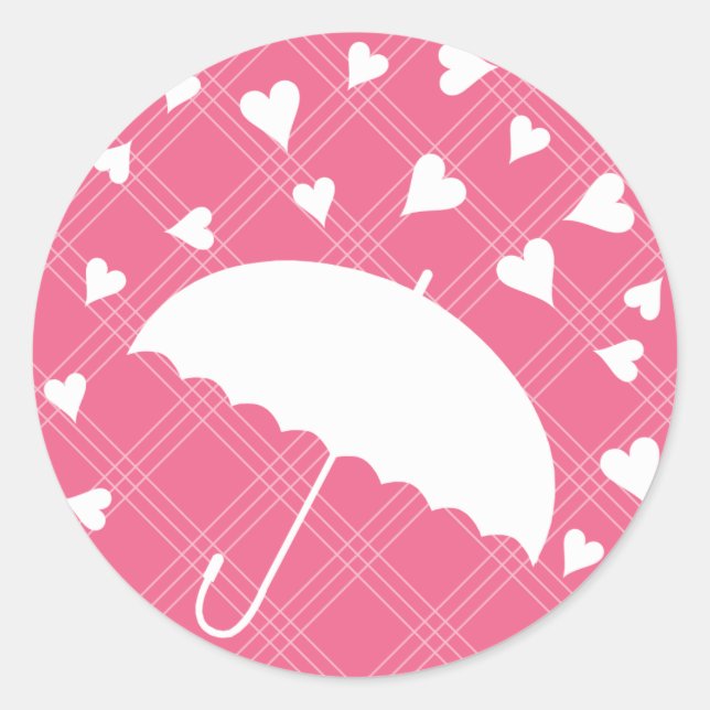 Adesivo Redondo Showered with Love- Bridal Shower Sticker (Frente)