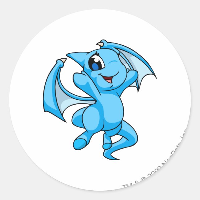 Adesivo Redondo Shoyru Blue (Frente)