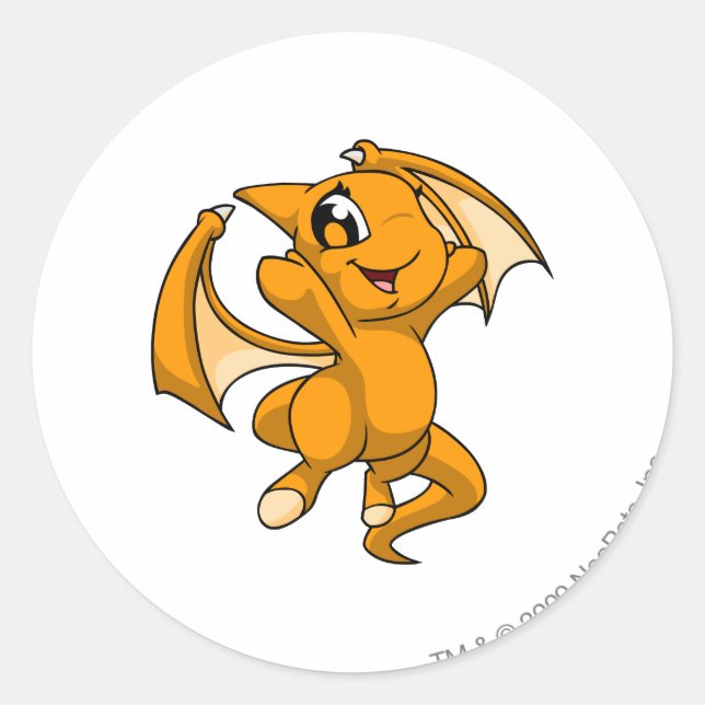 Adesivo Redondo Shoyru Orange (Frente)