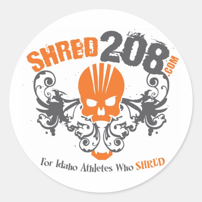 ADESIVO REDONDO SHRED208.COM STICKER (Frente)