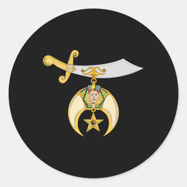 Adesivo Redondo Shriner Shrine Noble (Frente)