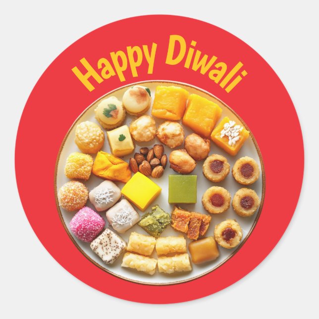 Adesivo Redondo Shubh Deepavali (Frente)