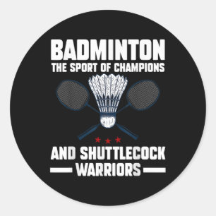 Adesivo Redondo Shuttle Badminton 1