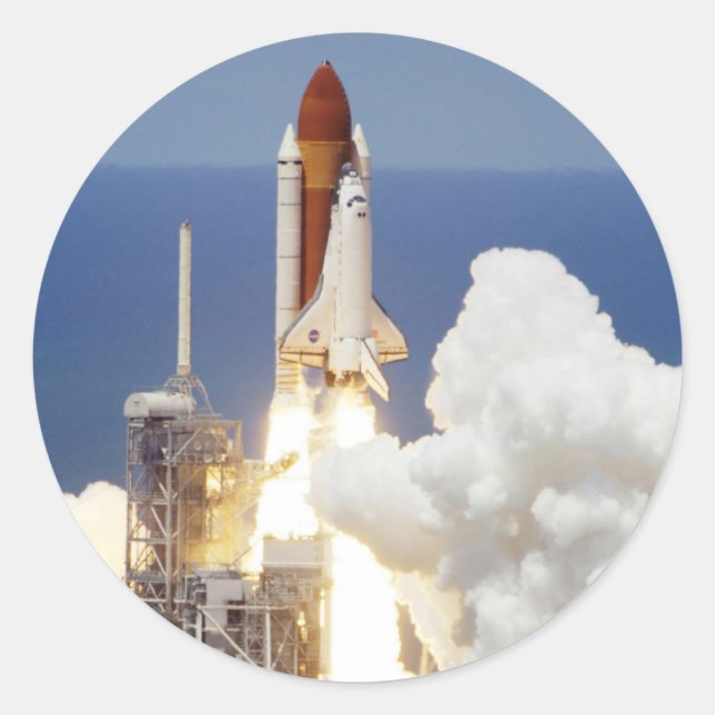 Adesivo Redondo Shuttle do Espaço (Frente)