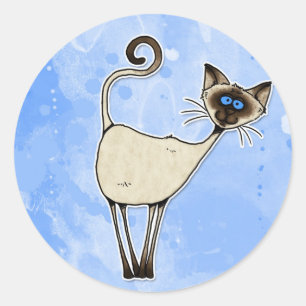 Adesivo Redondo siamese