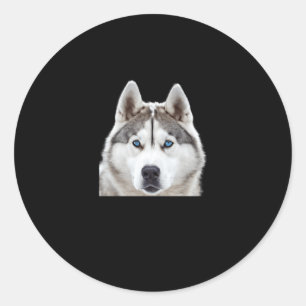Adesivo Redondo Siberian Husky Prova Desse Tamanho S Sticker