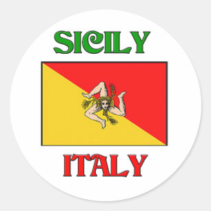 Adesivo Redondo Sicília Italia