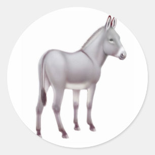 Adesivo Redondo Sicilian Donkey Sticker