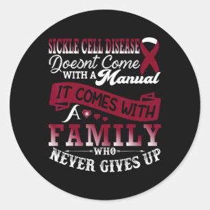 Adesivo Redondo Sickle Cell Awarness Family Support Burgu