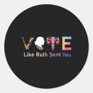 Adesivo Redondo Side Vote Como Ruth Enviou Você Feminista Votando