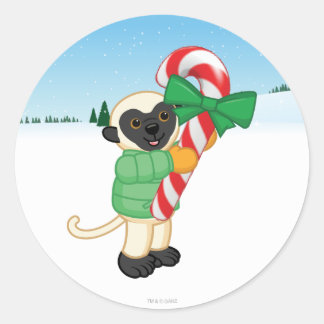 Adesivo Redondo Sifaka Lemur