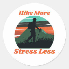 Adesivo Redondo Siga Mais, Stress Less Sticker