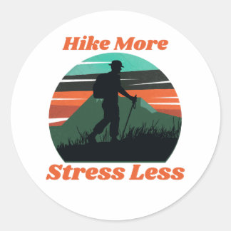 Adesivo Redondo Siga Mais, Stress Less Sticker