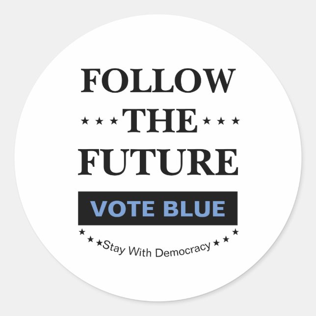 Adesivo Redondo Siga o futuro (Frente)