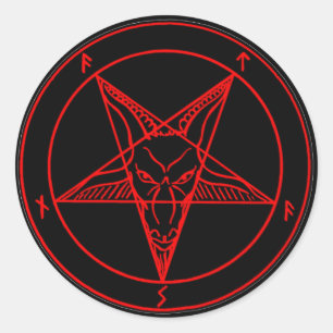 Adesivo Redondo SIGIL de BAPHOMET