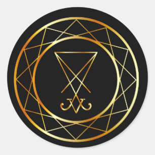 Adesivo Redondo Sigil de Lucifer