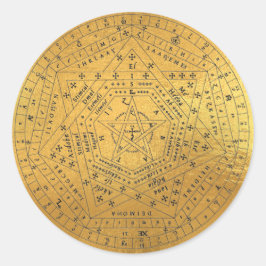Adesivo Redondo Sigillum Dei Seal de Deus Angelic John Dee Diagram