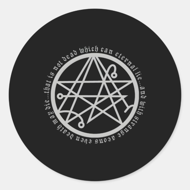 Adesivo Redondo Sigilo Do Necronomicon Do Gateway (Frente)