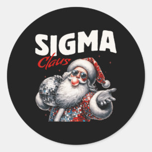 Adesivo Redondo Sigma Claus Legal Papais noeis Engraçados Natal Me
