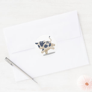 Adesivo Redondo Signo Astrológico Cute do Boi do Zodíaco Chinês
