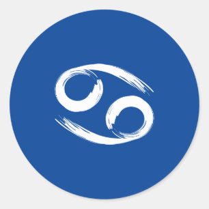 Adesivo Redondo Signo do Zodíaco CÂNCER Verão Junho Julho Astronom