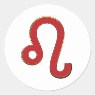 Adesivo Redondo Signo do zodíaco LEO Julho Agosto Aniversário Astr