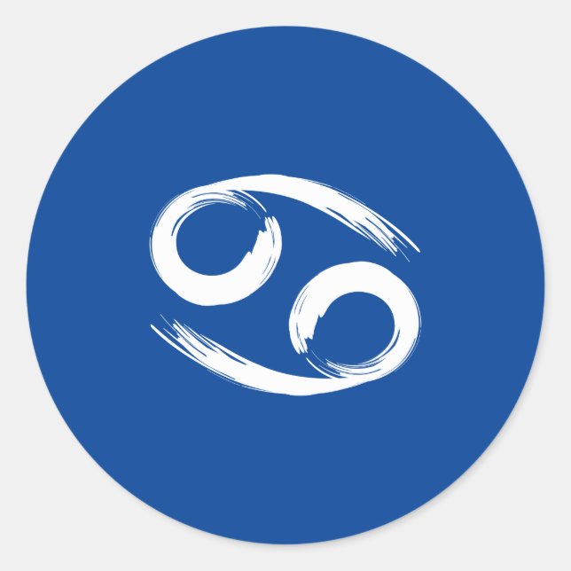 Adesivo Redondo Signo Zodiacal CÂNCER Verão Junho Julho Astrologia (Frente)