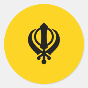 Adesivo Redondo Sikhism de Khanda