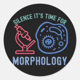 Adesivo Redondo Silêncio é hora da morfologia