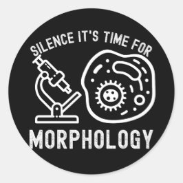 Adesivo Redondo Silêncio é hora da morfologia
