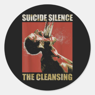 Adesivo Redondo Silêncio Suicida - Merchandise Oficial - Limpeza