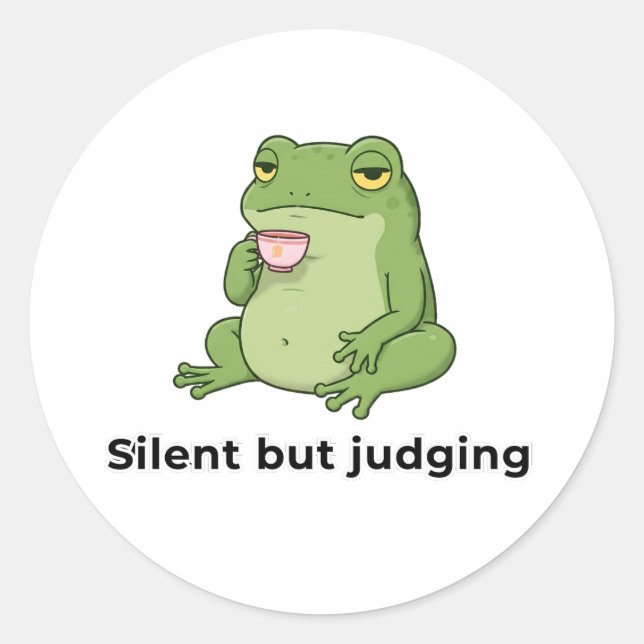 Adesivo Redondo Silencioso, mas julgando (Frente)