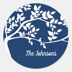 Adesivo Redondo Silhouette de Árvore