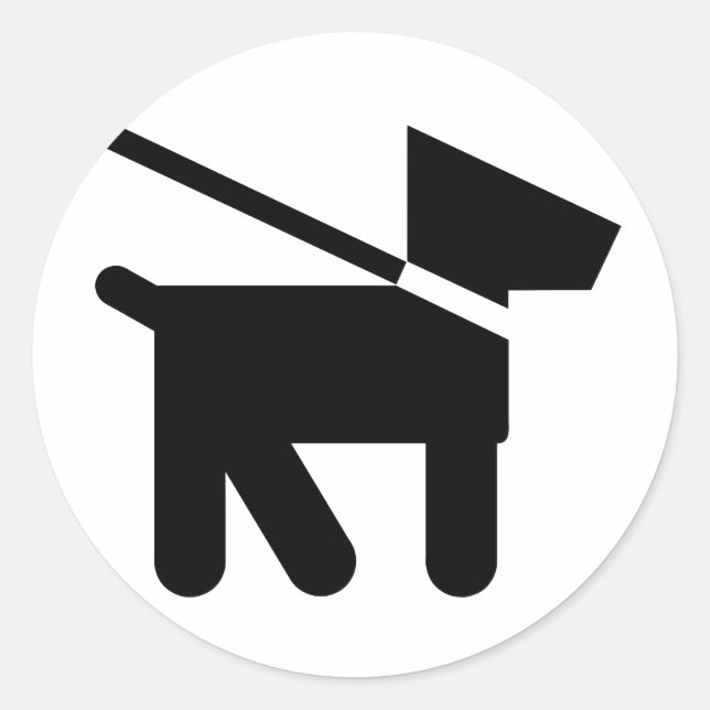 Adesivo Redondo Silhouette de Cachorro! (Frente)