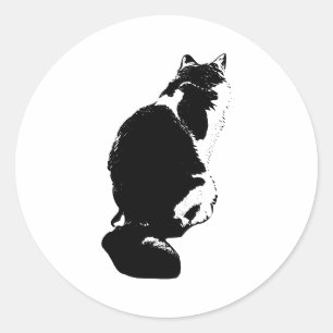 Adesivo Redondo Silhouette Ink-Art Sticker Silhouette Quieto