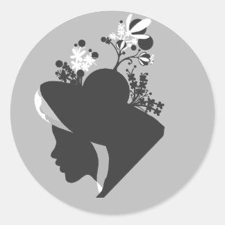 Adesivo Redondo Silhouette Sticker
