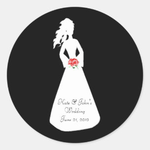 Adesivo Redondo Silhueta Bridal II