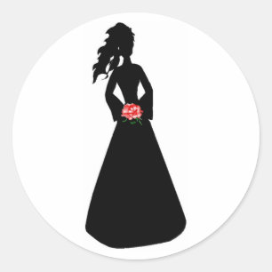Adesivo Redondo Silhueta Bridal III