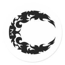 Silhueta da Lua do Crescente Negro