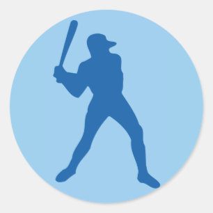 Adesivo Redondo silhueta de beisebol