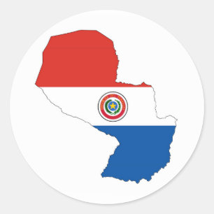 Adesivo Redondo silhueta de forma de mapa de bandeira do país para