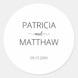 Adesivo Redondo Silhueta elegante de folhas com colante redondo cl