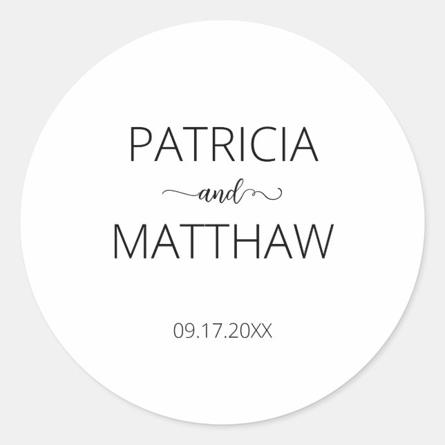 Adesivo Redondo Silhueta elegante de folhas com colante redondo cl (Frente)