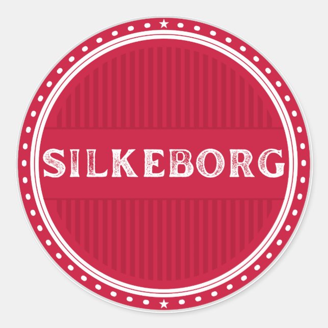 Adesivo Redondo Silkeborg City Pride Emblem – Danish Identity (Frente)