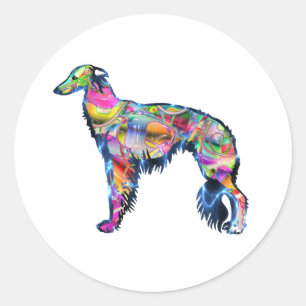 Adesivo Redondo Silken Windhound Sticker