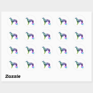Adesivo Redondo Silken Windhound Stickers