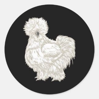 Adesivo Redondo Silkie Chicken