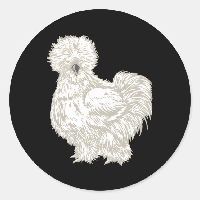 Adesivo Redondo Silkie Chicken (Frente)